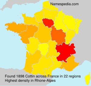 Surname Cottin in France Surname Cottin in France
