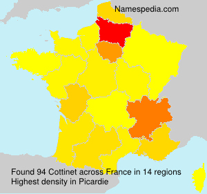 Surname Cottinet in France Surname Cottinet in France