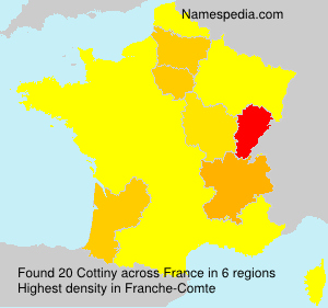 Surname Cottiny in France Surname Cottiny in France