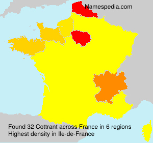 Surname Cottrant in France Surname Cottrant in France