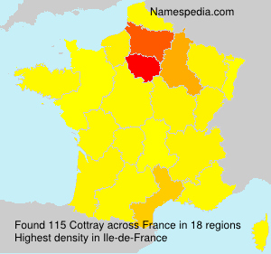 Surname Cottray in France Surname Cottray in France