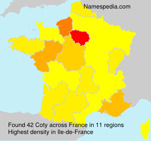 Surname Coty in France Surname Coty in France