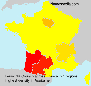 Surname Couach in France Surname Couach in France