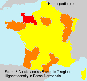 Surname Coudel in France Surname Coudel in France