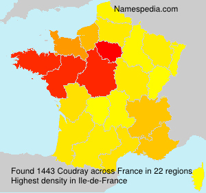 Surname Coudray in France Surname Coudray in France