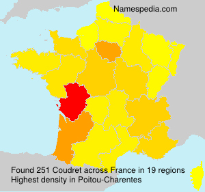 Surname Coudret in France Surname Coudret in France