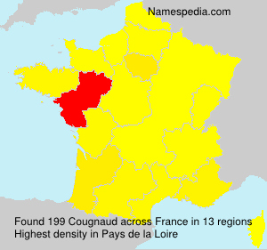 Surname Cougnaud in France Surname Cougnaud in France