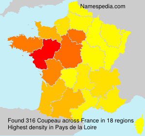 Surname Coupeau in France Surname Coupeau in France