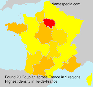 Surname Couplan in France