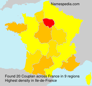 Surname Couplan in France Surname Couplan in France