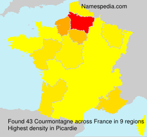 Surname Courmontagne in France Surname Courmontagne in France