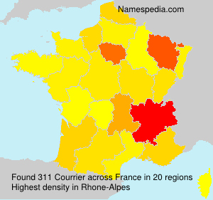 Surname Courrier in France Surname Courrier in France