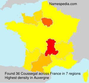 Surname Coussegal in France