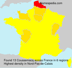 Surname Coussemacq in France Surname Coussemacq in France