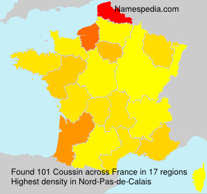 Surname Coussin in France Surname Coussin in France