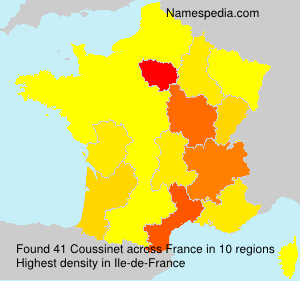 Surname Coussinet in France Surname Coussinet in France