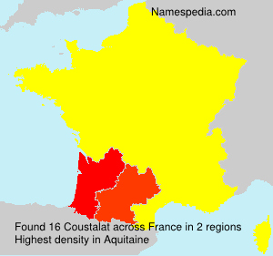 Surname Coustalat in France