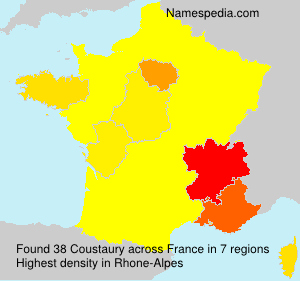Surname Coustaury in France