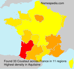 Surname Coustaut in France Surname Coustaut in France