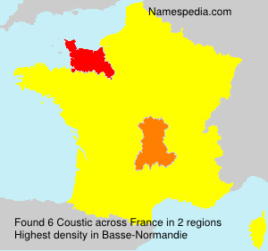 Surname Coustic in France