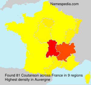 Surname Coutanson in France Surname Coutanson in France