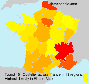 Surname Coutelier in France Surname Coutelier in France
