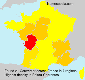 Surname Couvertier in France Surname Couvertier in France