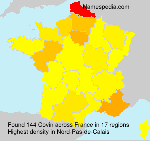 Surname Covin in France Surname Covin in France