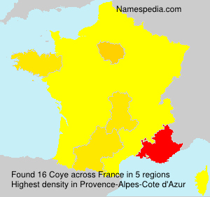 Surname Coye in France Surname Coye in France