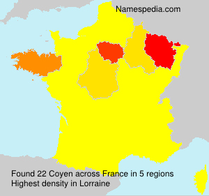 Surname Coyen in France Surname Coyen in France