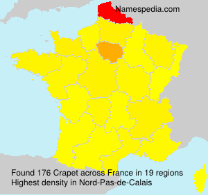 Surname Crapet in France Surname Crapet in France
