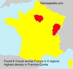 Surname Cravat in France Surname Cravat in France