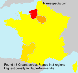 Surname Creant in France Surname Creant in France