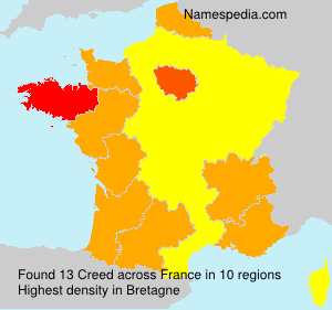 Surname Creed in France Surname Creed in France