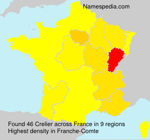 Surname Crelier in France Surname Crelier in France
