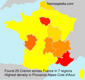 Surname Crenon in France Surname Crenon in France