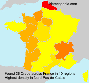 Surname Crepe in France Surname Crepe in France