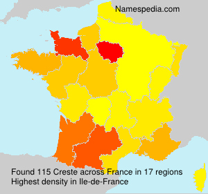 Surname Creste in France Surname Creste in France