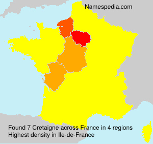 Surname Cretaigne in France Surname Cretaigne in France