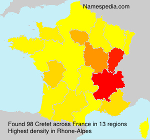 Surname Cretet in France Surname Cretet in France