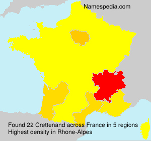 Surname Crettenand in France Surname Crettenand in France