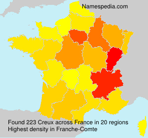 Surname Creux in France Surname Creux in France