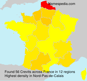 Surname Crevits in France Surname Crevits in France