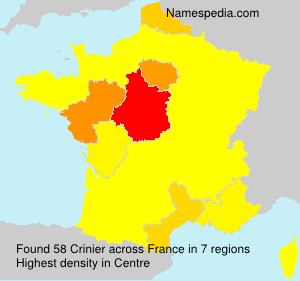 Surname Crinier in France Surname Crinier in France