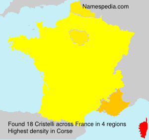 Surname Cristelli in France Surname Cristelli in France