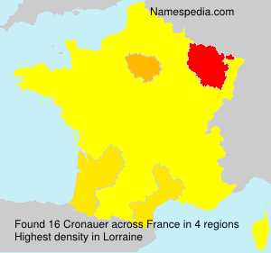 Surname Cronauer in France Surname Cronauer in France