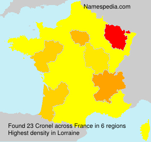 Surname Cronel in France
