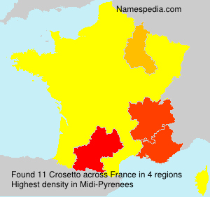Surname Crosetto in France Surname Crosetto in France