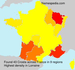 Surname Crosta in France Surname Crosta in France