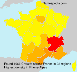 Surname Crouzet in France Surname Crouzet in France